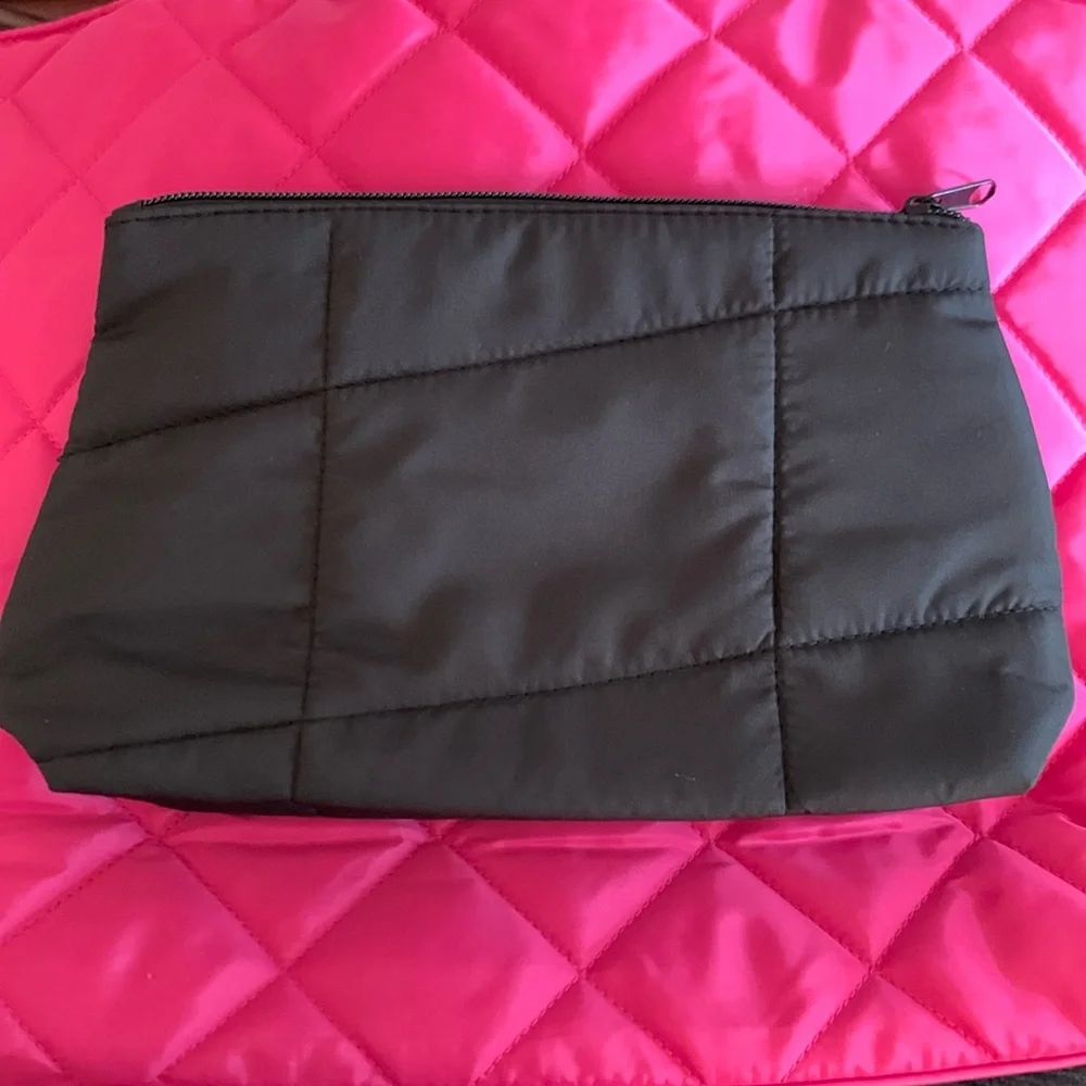 Billie Eilish Black Quilted Cosmetic Pouch